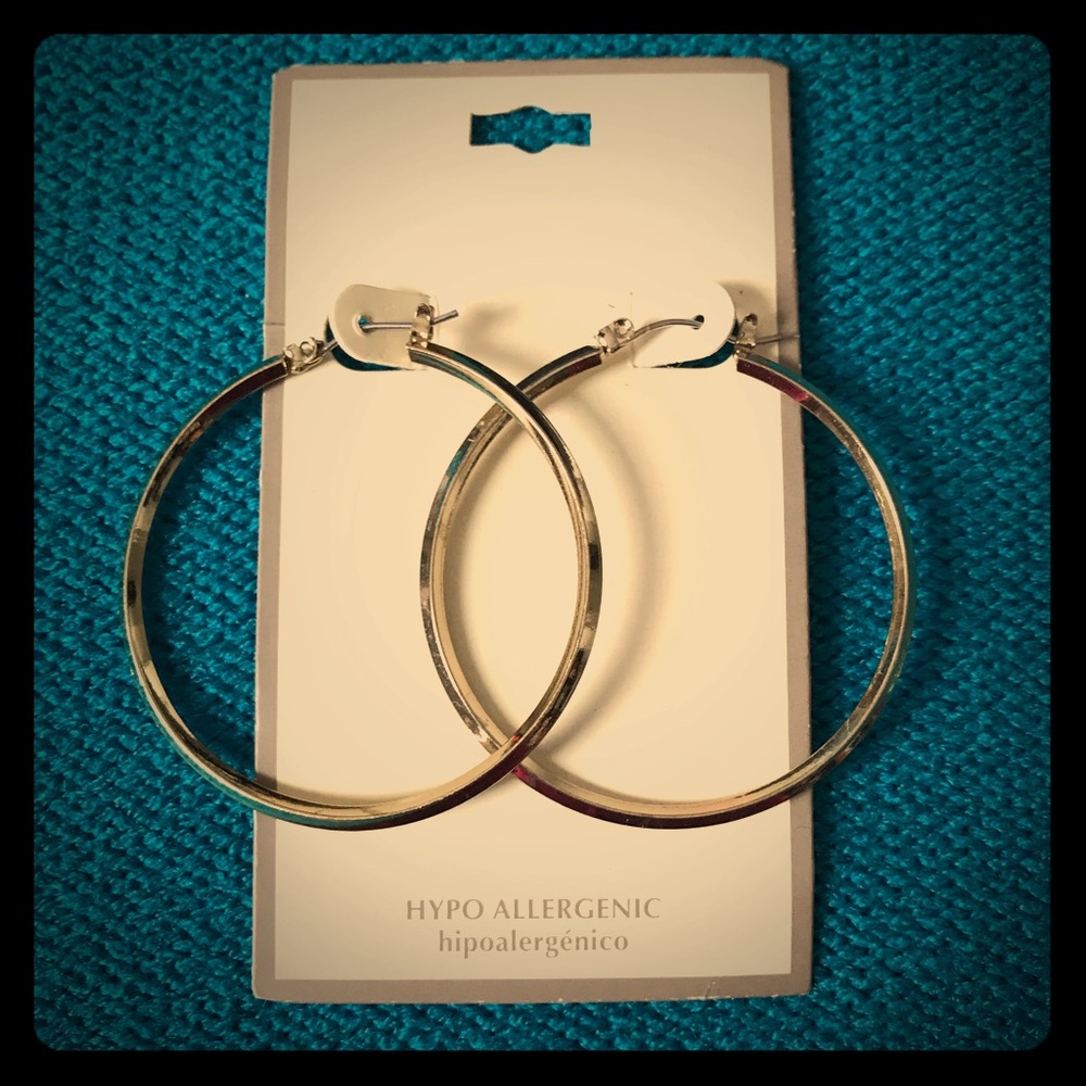 ❄️Pale gold tone hoop earrings❄️
